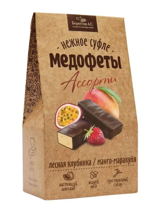 №2 Берестов Медофеты Манго маракуйя и клубникой,150г    в Можге