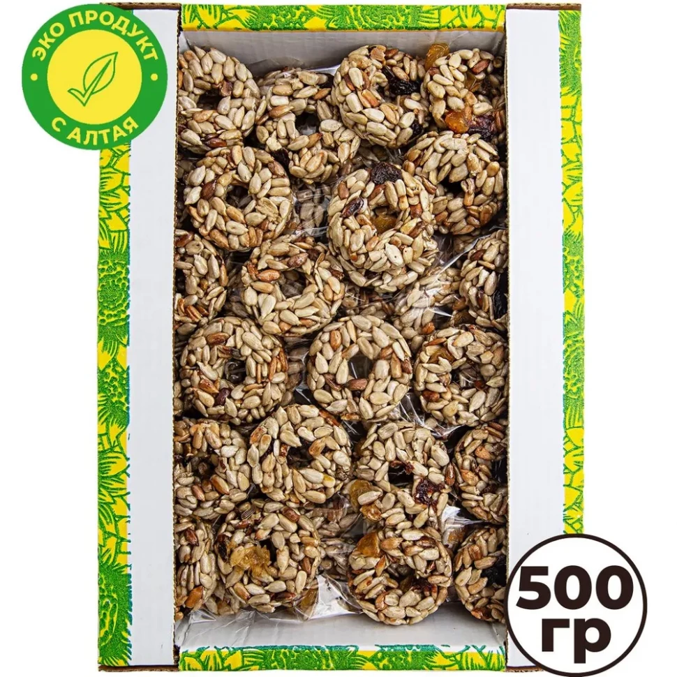  Козинаки из подсолнечника с медом и сухофруктами "Зачетные" 500г в Можге