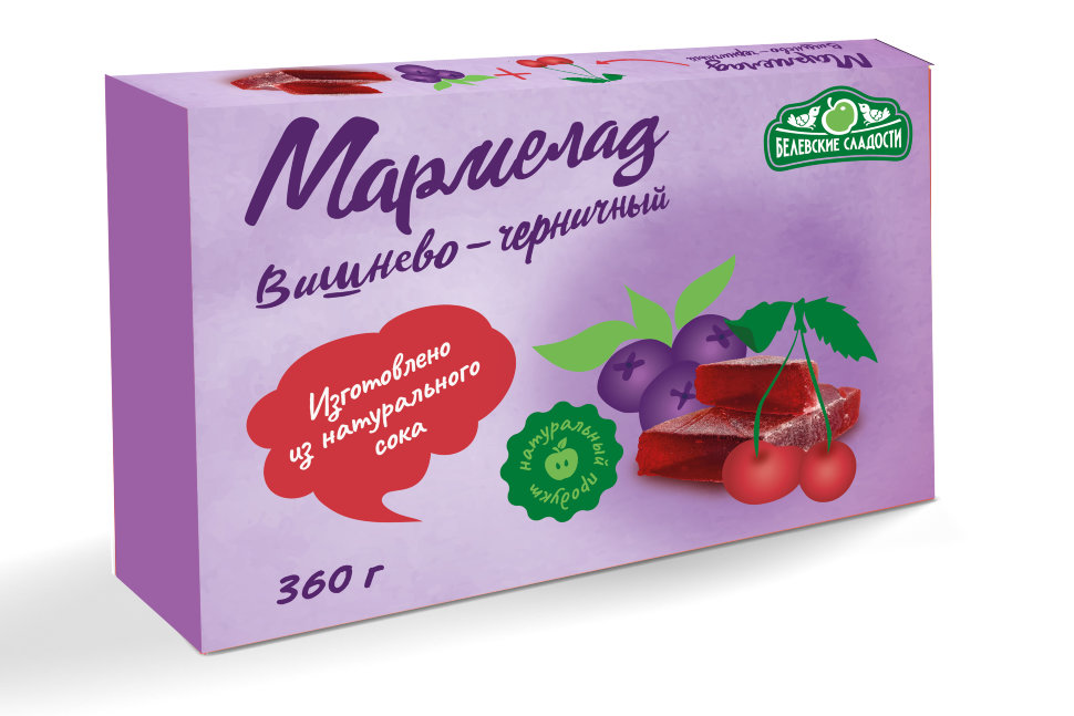  Мармелад  "Вишнево-черничный" белевский 360г   в Можге