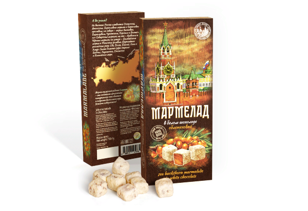 №2 Сладарт Мармелад Облепиховый в белом шоколаде МОСКВА, 150г в Можге