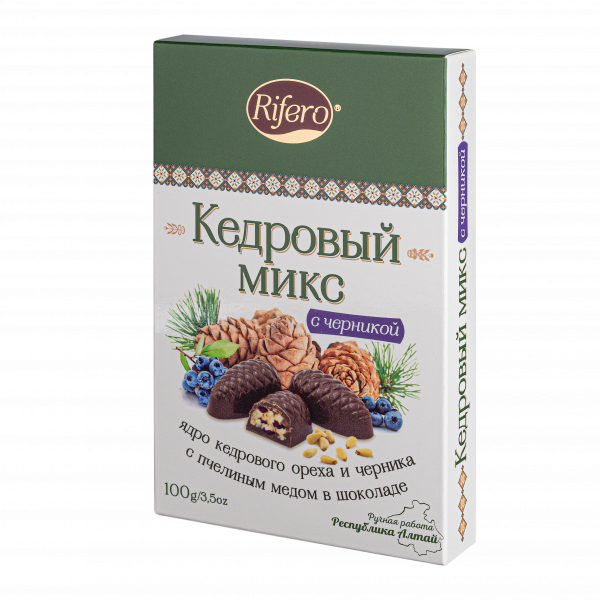 №1 Риф и ко Конфеты "Кедровый микс ЧЕРНИКА" 100г       в Можге