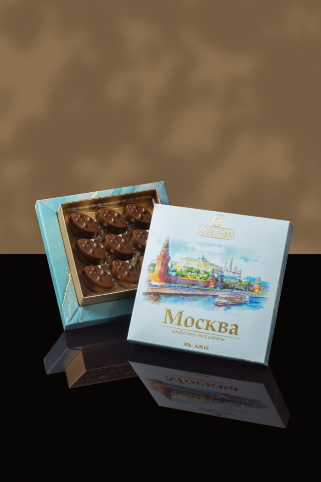  Пушкинская фабрика Конфеты Миндаль (Москва), 115г(голубая коробка) в Можге