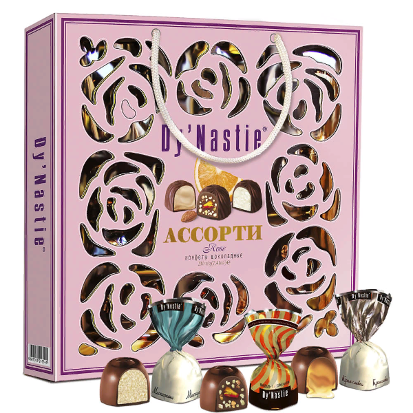 №3 Династия Сумка 170г Конфеты "Ассорти ROSE"    в Можге