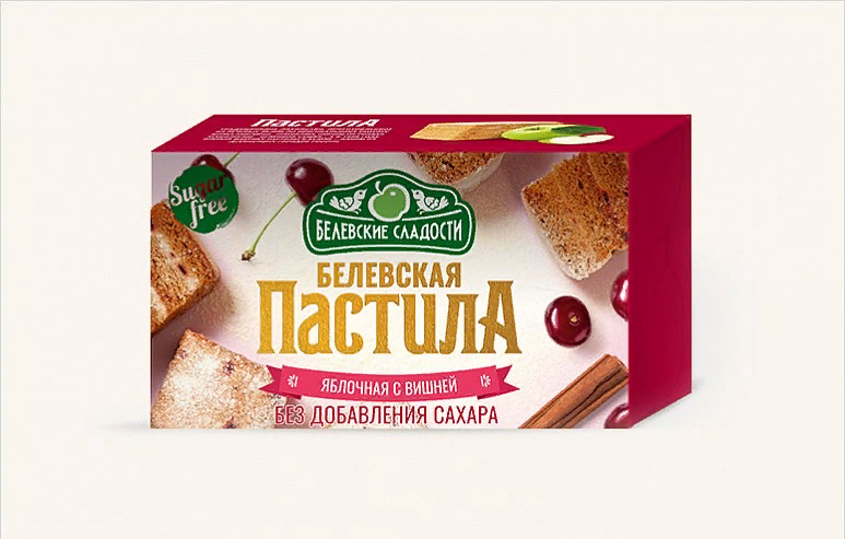  Пастила  200г диетическая С ВИШНЕЙ, НОВЫЙ ФОРМАТ (4 шт по 50гр)    в Можге