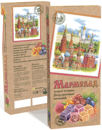  Сладарт Мармелад Ассорти ягодное в сахарной пудре, 200г    в Можге